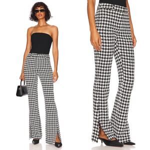 NWT ANINE BING Jocelyn Houndstooth Trouser Black White Size Small Chic Academia
